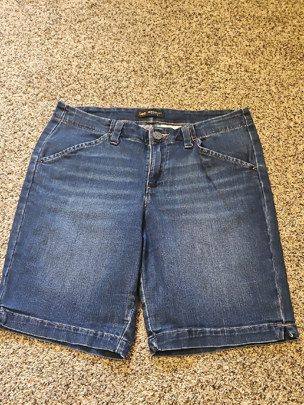 Lee Women's Dark Blue Denim Bermuda Shorts